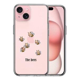 iPhone 15 Plus ���ʃ\�t�g �w�ʃn�[�h �n�C�u���b�h �N���A �P�[�X The Bees �~�c�o�` �I ����