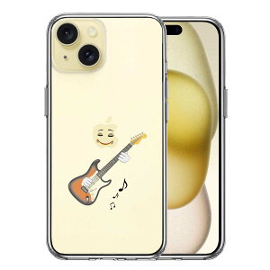 iPhone 15 Plus 側面ソフト 背面ハード ハイブリッド クリア ケース ギタリスト