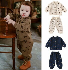 春新作 北欧風 コート 赤ちゃん 上着+ズボン 厚手 あたたまること セット 男女兼用 子供服