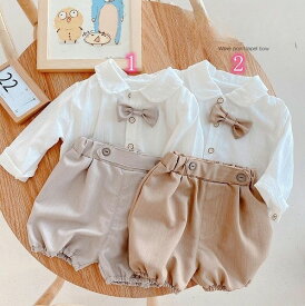 春夏新作 じゅんしょく 0～3歳 赤ちゃん シャツ+ショートパンツ 2点 セット ドレス 男女兼用 子供服