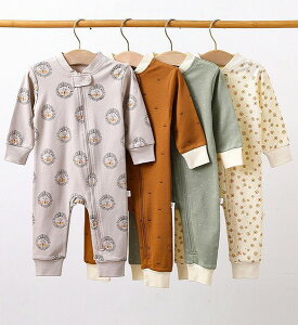 秋新作 ins 乳幼児 快適 プリント模様 綿 長袖 連体服 男女兼用 子供服