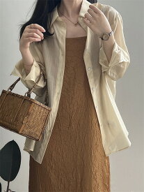 とてもよかったです 通勤する ブラウス 薄手 日焼け止めシャツ 夏 スプリット スリム シャツ