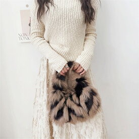 通勤する ジャカード 質感 手にバッグ ボストンバッグ キツネ毛 ハンドバッグ