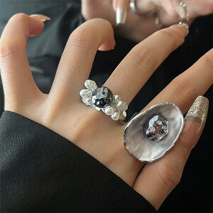 ブームが巻き起こる エレガント オープンリング 数珠 ドリルリング シンプル プレゼント 指輪