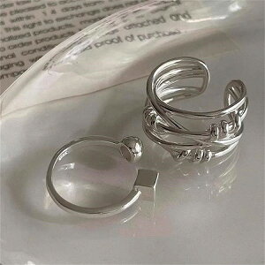 とてもよかったです リング 個性 人差し指リング 2点セット ギャザリング シンプル 指輪