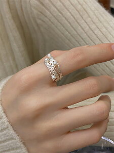 パールリング 個性 シルバーリング ミニマリスト 人差し指リング 指輪