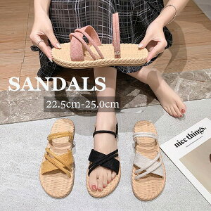 新作 レディース サンダル フラット ストラップサンダル 黒 グリーン 軽い 軽量 ホワイト 可愛い