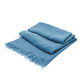 草木染ストール（ネイビー）(Stole with plant dyeing (Navy color))