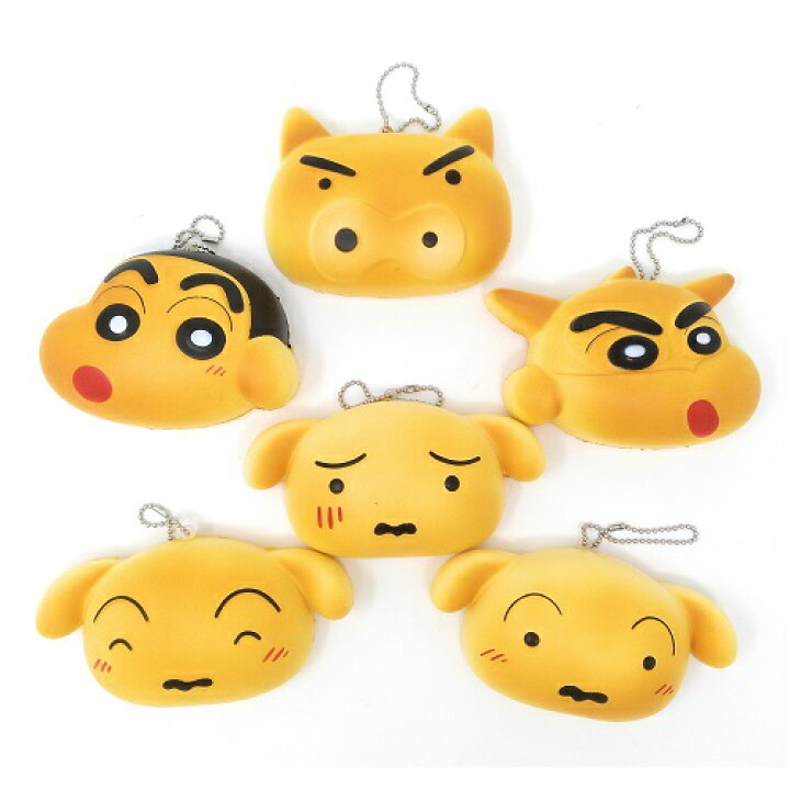楽天市場 6個セット クレヨンしんちゃん ふわふわ パン スクイーズ 大 リアルフード リアル 食品 キャラクター ギフト スィーツ マスコット キーホルダー ストラップ 携帯 景品 チェーン 菓子パン 食品サンプル サンプル Pirates Shop 楽天市場店