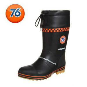 KO【 Union 76 Lubricants メンズ 安全靴 レインブーツ ブラック 76-3009 】seventy-six オシャレ 長靴 雨具 作業用靴 紳士 セブンティーシックス ルブリカンツ 靴 ブーツ レイン ラバ