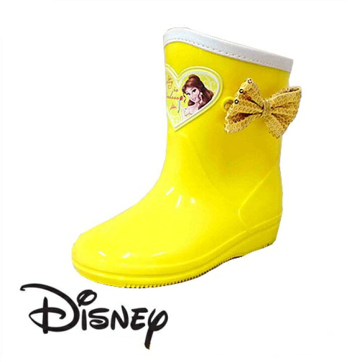 楽天市場】【 Disney リボン付 ベル キッズ レインブーツ 7327 】美女 