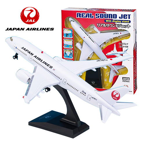 MA日本航空　フィギュア　飛行機　鶴丸　エアライン　子ども　グッズ　点灯　フィギュア　ひこうき　ジェット機　おもちゃ　BOEING　ボーイング　787　JA787J　航空　旅客機　音が鳴る　ジェットプレイン　AIR LINES