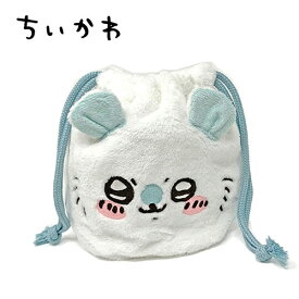 EM【ちいかわ　ぬいぐるみ　フェイス　巾着　モモンガ　CKW-155】キャラクター　ナガノ　かわいい　Twitter　LINE　スタンプ　ゆるかわ　癒やし　めざましテレビ　グッズ　プレゼント　雑貨　布製品　入学祝い　ハチワレ　うさぎ　コップ巾着　巾着袋　ふわふわ