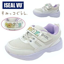 KT【ISEAL　すみっコぐらし　スニーカー　1X355SH 　WH】シューズ　女児　女の子　子ども　こども　グッズ　キッズ　くつ　靴　21cm 20cm 19cm 18cm 17cm 16cm　幼稚園　小学生　すみっコ　すみっこ　ぬいぐるみ　とかげ　ぺんぎん　アイシール　クツ　アパレル　てのり