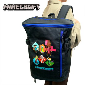送料無料【KT Minecraft　キッズ　BOX　スクエア　リュック　BL　20L】小学生　クリーパー　グッズ　キャラクター　かばん　カバン　鞄　リュックサック　バックパック　雑貨　アパレル　こども　ボックス　マインクラフト　マイクラ　男児　男の子　まいぜん　シスターズ