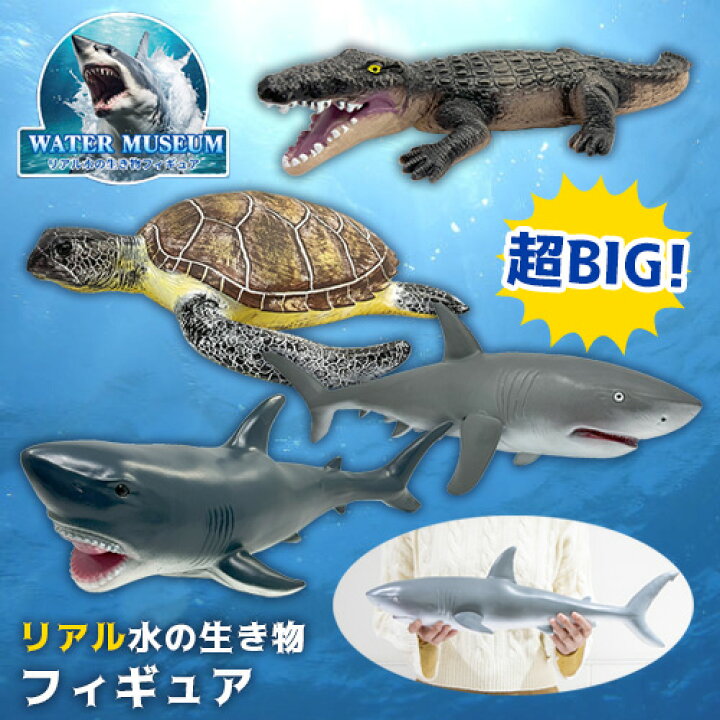 楽天市場】【WATER MUSEUM リアル 特大 水の生き物 ソフビ フィギュア 