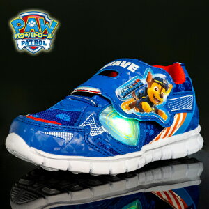KM【光る靴 パウ・パトロール フラッシュ スニーカー BL 70150】子ども こども キッズ シューズ 靴 くつ 男の子 男児 フラッシュ グッズ キャラクター 15cm 16cm 17cm 18cm 19cm