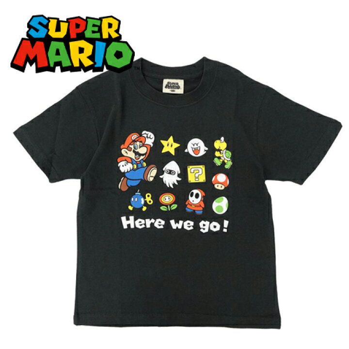 楽天市場】FP【SUPER MARIO キッズ Here We Go! Tシャツ ブラック  
