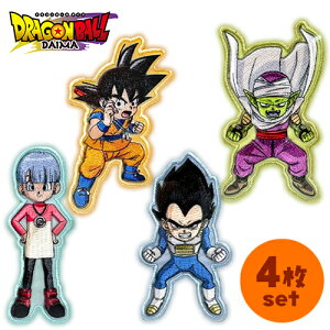 INA【4枚セット ドラゴンボール DAIMA 刺繍 シールワッペン】キャラクター ワッペン アップリケ シール 接着 アイロン デコシール パッチワーク パッチ リメイク 刺繍 ア
