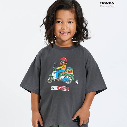 特価FO【HONDA　ホンダ　キッズ　原付シリーズ　半袖　Tシャツ　CH　SUPER CUB　100～120cm】BREEZE　グッズ　キャラクター　キッズ　アパレル　服　春夏　男児　ボーイズ　男の子　綿　バイク　車　のりもの　乗り物　ミニカー　トミカ　TOMICA　ブランド　スーパーカブ