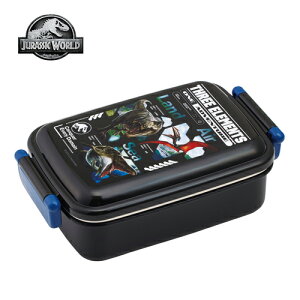 SK【JURASSIC WORLD 角型 ランチボックス リバース 450ml BK 025】仕切り付き 日本製 弁当箱 お弁当箱 お弁当 弁当 グッズ ランチ ランチグッズ おべんとう 食洗機対応 恐竜