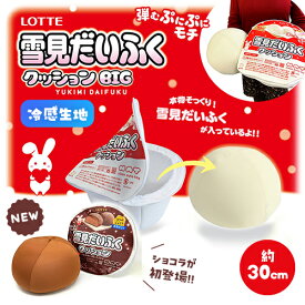 【ロッテ　雪見だいふく　BIG　クッション　30cm】もち　アイス　かわいい　食品　餅　お菓子　　アイス　アイスクリーム　おみやげ　柔らかい　スクィーズ　雑貨　おもしろ雑貨　雪見だいふく　ロッテ　LOTTE　リアル キーホルダー