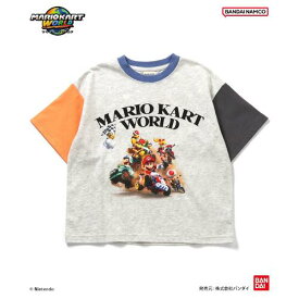 送料無料FO【マリオカート　ワールド　グラフィック　Tシャツ　RA　100cm ~150cm】スーパーマリオ　キッズ　ジュニア　ボーイズ　アパレル　半袖　カットソー　雑貨　スーパーマリオ　マリオ　ルイージ　BANDAI nintendo BREEZE　ヨッシー　ギャラクシー　SUPER MARIO