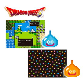 SB【ドラゴンクエスト　AM　プレート＆ランチョンマットセット　約15cm】ドラクエ　DQ　スライム　スライムベス　食器　キッチン　皿　ランチクロス　ドット絵　レトロ　コレクション　ゲーム　キャラクター　スクウェア・エニックス　スクエニ