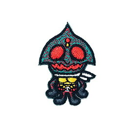 PO★【ISHIMORI　仮面ライダー　アマゾン　刺繍ワッペン　IM300-IM18】グッズ　こども　キャラクター　子ども　男の子　保育園　小学生　ワッペン　アップリケ　接着　手さげ袋　シール　アイロン　デコシール　刺繍　かばん　男児　リメイク　学校　ライダーグッズ