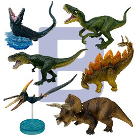 【 NEW ミニチュア　プラネット　大きい　恐竜　フィギュア　6体　セット　B】恐竜　人形　ダイナソー　模型　ティラノサウルス　T.Rex　恐竜おもちゃ　モササウルス　おもちゃ　ミニチュア　ティラノサウルス　ステゴサウルス　ジュラシック　リアル　プレゼント　男の子