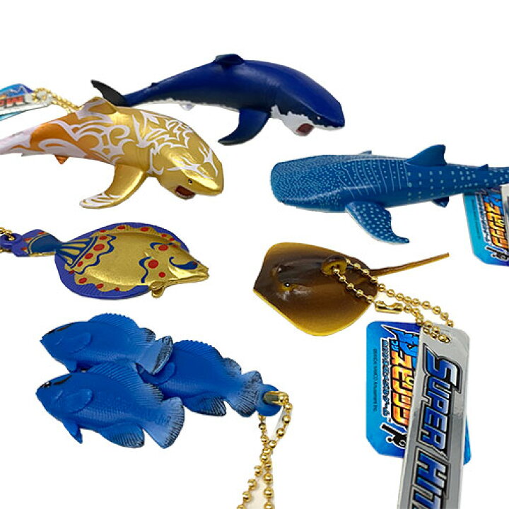 楽天市場 6個セット 釣りスピリッツ ミニ フィギュア キーホルダー 動物 人形 ジオラマ アニマル グッズ 魚フィギュア ゲーム コイン 釣り 魚 サメ エイ 魚群 ホオジロザメ ジンベエザメ モンスター ゴールド グレート 釣りスピ マスコット 水族館 鮮魚 Pirates Shop