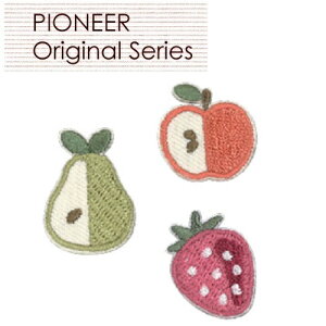 PO【フルーツ ワッペン 3枚入り 70502】子ども こども 刺繍ワッペン 刺繍 アップリケ シールワッペン シール デコシール かばん リメイク スモック レッスンバッグ アイ