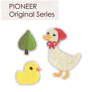 PO【あひるちゃん ワッペン 3枚入り 70501】子ども こども 刺繍ワッペン 刺繍 アップリケ シールワッペン シール デコシール かばん リメイク スモック レッスンバッグ