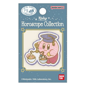 PO【星のカービィ ワッペン ホロスコープ・コレクション てんびん座 BAN123】刺繍ワッペン アップリケ シールワッペン シール デコシール かばん リメイク スモック レッス