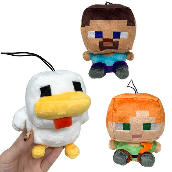 楽天市場 3体 セット マインクラフト デフォルメ ぬいぐるみ アレックス スティーブ ニワトリ 11cm ぬいぐるみ 子ども グッズ マイッキー ぜんいち Minecraft マイクラ ゲーム キャラクター まいぜん ダンジョン ゲーム グッズ ストラップ キーホルダー Pirates
