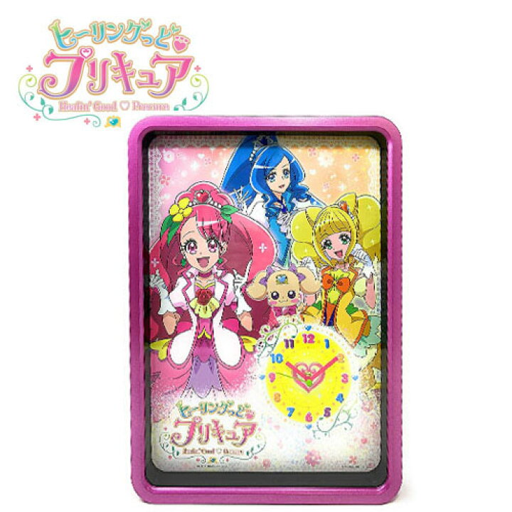 楽天市場 特価 ヒーリングっど プリキュア スクエア クロック 縦柄 店舗 ディスプレイ 壁掛け時計 おしゃれ デザイン時計 クロック インテリア 雑貨 掛け時計 掛時計 時計 壁時計 時計 壁掛け 女児 女の子 スタートゥインクル キュアグレース ヒーリングッド