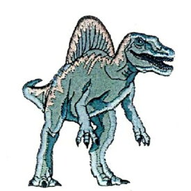 INA【恐竜　ダイカット　ワッペン　スピノサウルス　DSW007】 子ども　キャラクター　グッズ　ワッペン　ダイナソー　シール　ワッペン　アップリケ　接着　アイロン　デコシール　かばん　アイロン接着