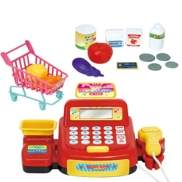 楽天市場 わくわく おままごと ショッピング レジスター キャッシュ おもちゃ 幼児 玩具 グッズ 電子 ままごと レジ お店屋 さん ごっこ 遊び スーパー お買い物 知育 計算 可愛い かわいい なりきり セット 遊び うさぎ パンダ 女児 女の子 Pirates Shop 楽天市場店