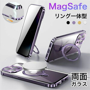 �S�ʕی� iphone�P�[�X 13 14 15 ���� �����O�t�� iphone15 pro max �P�[�X magsafe�Ή� �N���A iphone14 �P�[�X ���ʃK���X iphone13 pro max 360�x�t���J�o�[