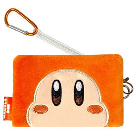 星のカービィ フェイスパスケース ワドルディ 定期入れ カードケース カラビナ付き 通勤 通学 キャラクターグッズ かわいい