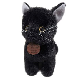【日本製高級ぬいぐるみ】グレイスフル ネコ おすわりCAT 黒猫 ぬいぐるみ 全長22cm I-6856