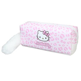 ハローキティ サンリオ BOXペンケース ピンク ギャルキティ ヒョウ柄リボン カミオジャパン かわいい　可愛い