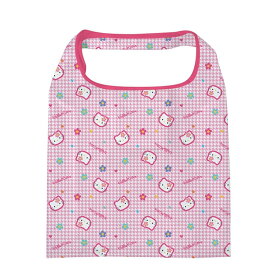 サンリオ ハローキティ ポケット付きエコバッグ ピンク エコバッグ 折りたたみ 大容量 15L ポケット収納