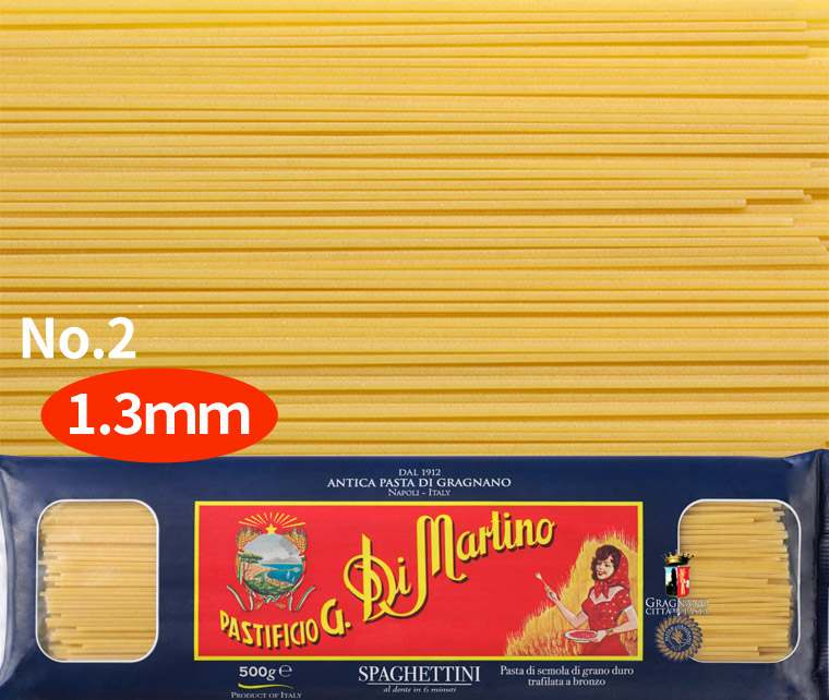 格安激安 72％以上節約 グラニャーノ産 伝統製法を守り イタリア産100％のデュラム小麦を使用 低温でじっくり乾燥 ディ マルティーノ スパゲッティーニ 1.3mm No2 500g lovettcavaliers.com lovettcavaliers.com