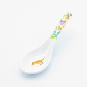 子供用食器 こども用食器 レンゲ 福井の恐竜 スプーン 恐竜 メラミン食器 安全 軽い ダイナソー カラフル オシャレ 当店限定 オリジナル ギフト