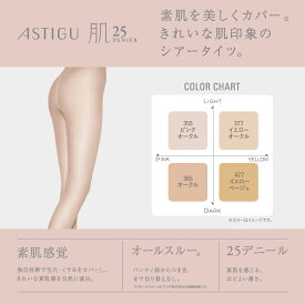 ストッキング アツギ オールスルー 透け感 毛穴隠す パンティストッキング パンスト シアータイツ タイツ レディース ASTIGU 肌 自然な素肌感 25デニール AP7025 静電気防止 ベージュ 肌色