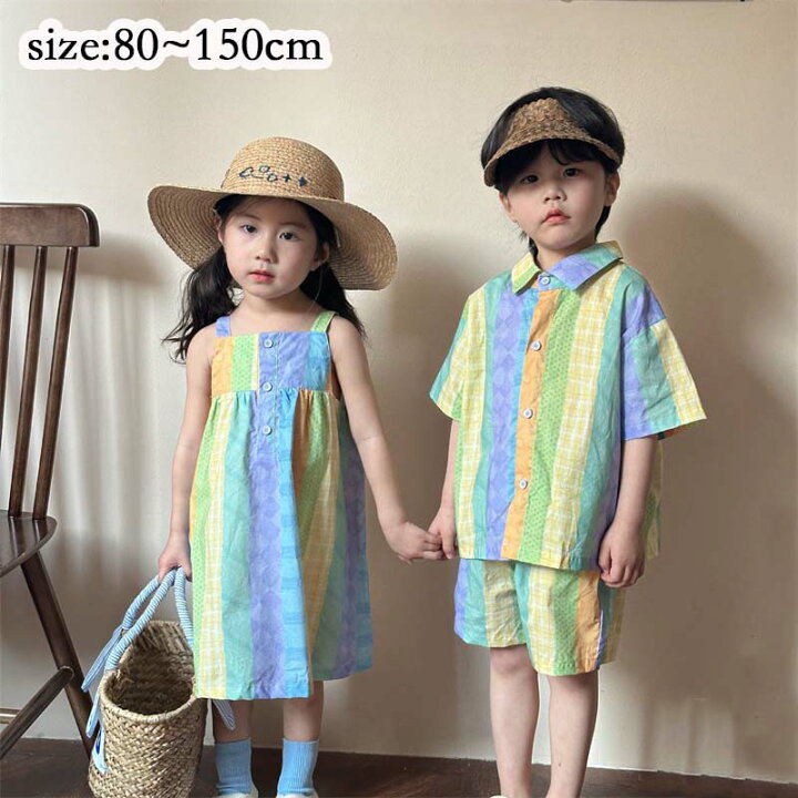 楽天市場】セットアップ ワンピース キッズ 子供服 女の子 男の子 夏服  