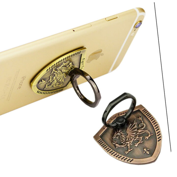 楽天市場 スマホリング バンカーリング ホールドリング リング スマホスタンド 落下防止 落下防止リング おしゃれ かっこいい リングスタンド レトロ 盾 ホルダー スタンド 指輪 360度回転 スマホアクセサリー 携帯リング 金属製 Iphone Galaxy Android Xperia