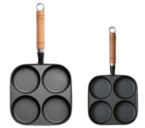 焼きおにぎ フライパン 4つ穴円形フライパン フライパン くっつかない 仕切り付き 4穴卵フライパン 目玉焼き 目玉焼き IH対応