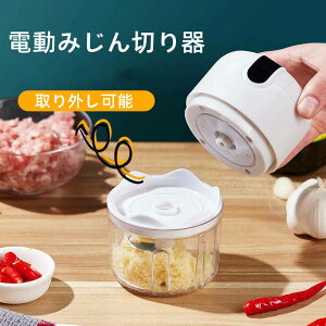 電動みじん切り器 USB充電式 小型 一台多役 水洗える 洗いやすい 大容量 250ml ステンレス鋼の刃 多機能 野菜/肉/離乳食作り 滑